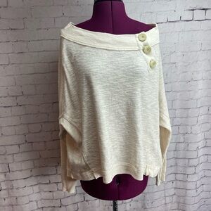 We the free size medium cream colored long sleeve shirt